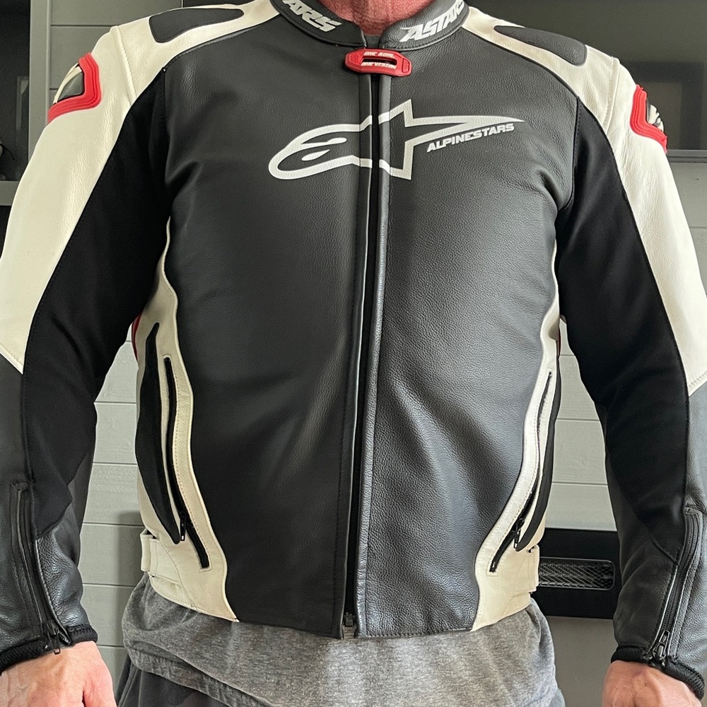 🏍️SOLD🏍️Alpinestars GP-PRO Black and White riding Jacket